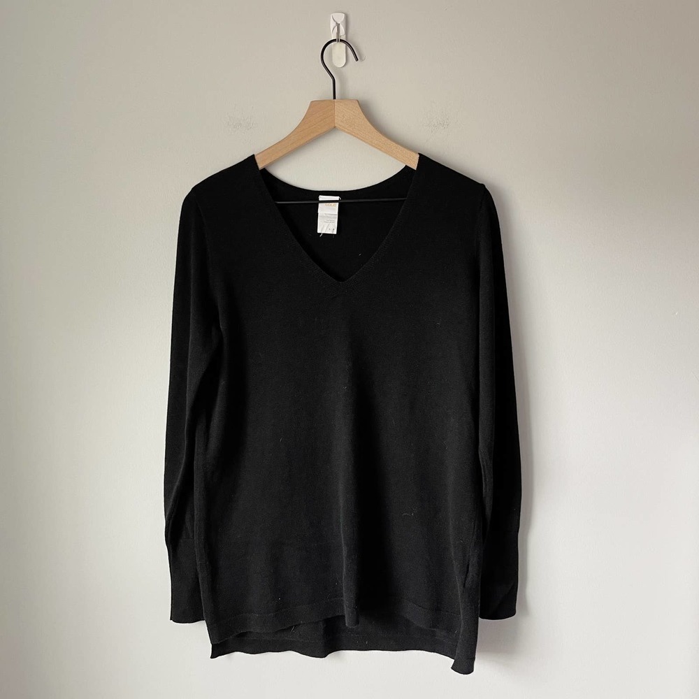 Lole Women's Black V Neck Pullover Sweater Size Small